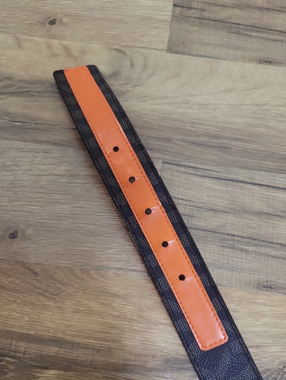 MICHAEL KORS Brown Orange Logi Reversible  Belt